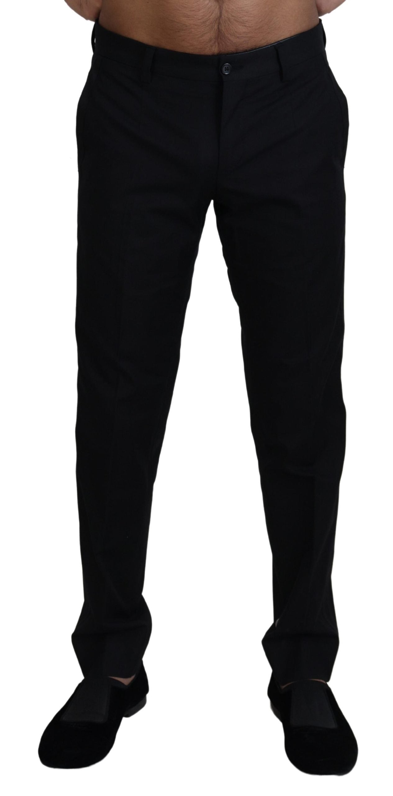 Dolce &amp; Gabbana Elegant Black Cotton Pants