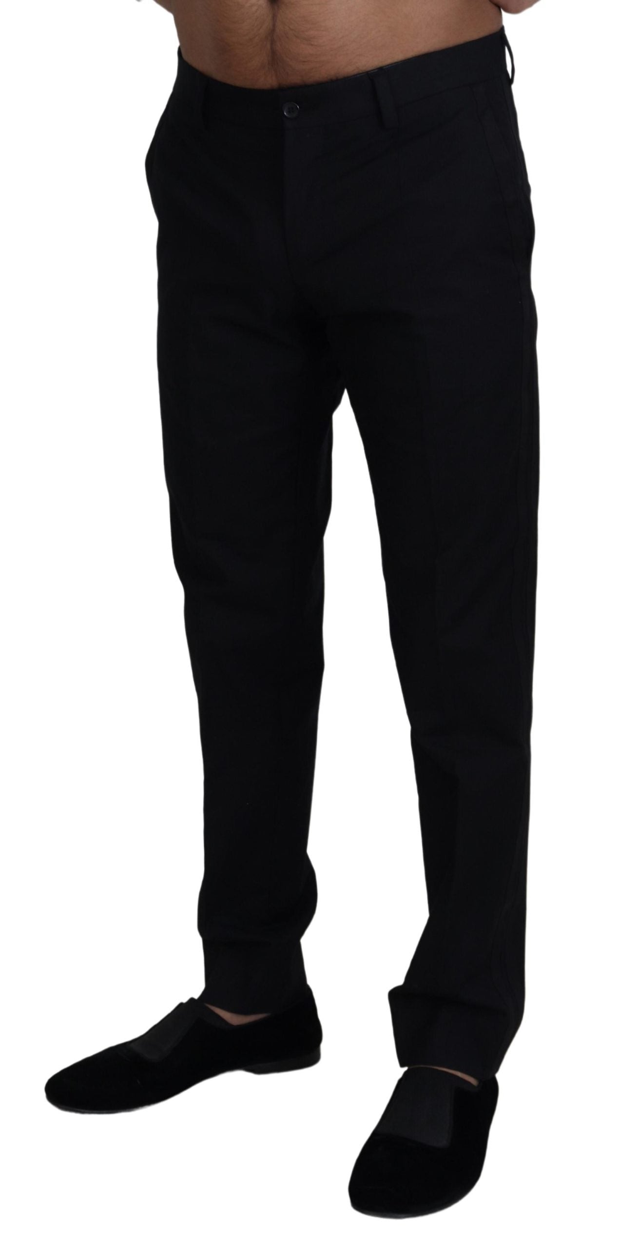 Dolce &amp; Gabbana Elegant Black Cotton Pants