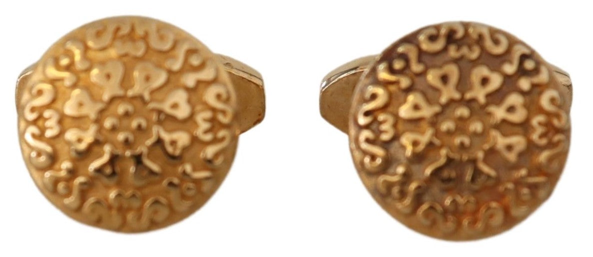 Dolce &amp; Gabbana Elegant cufflinks for men made of gold-plated brass