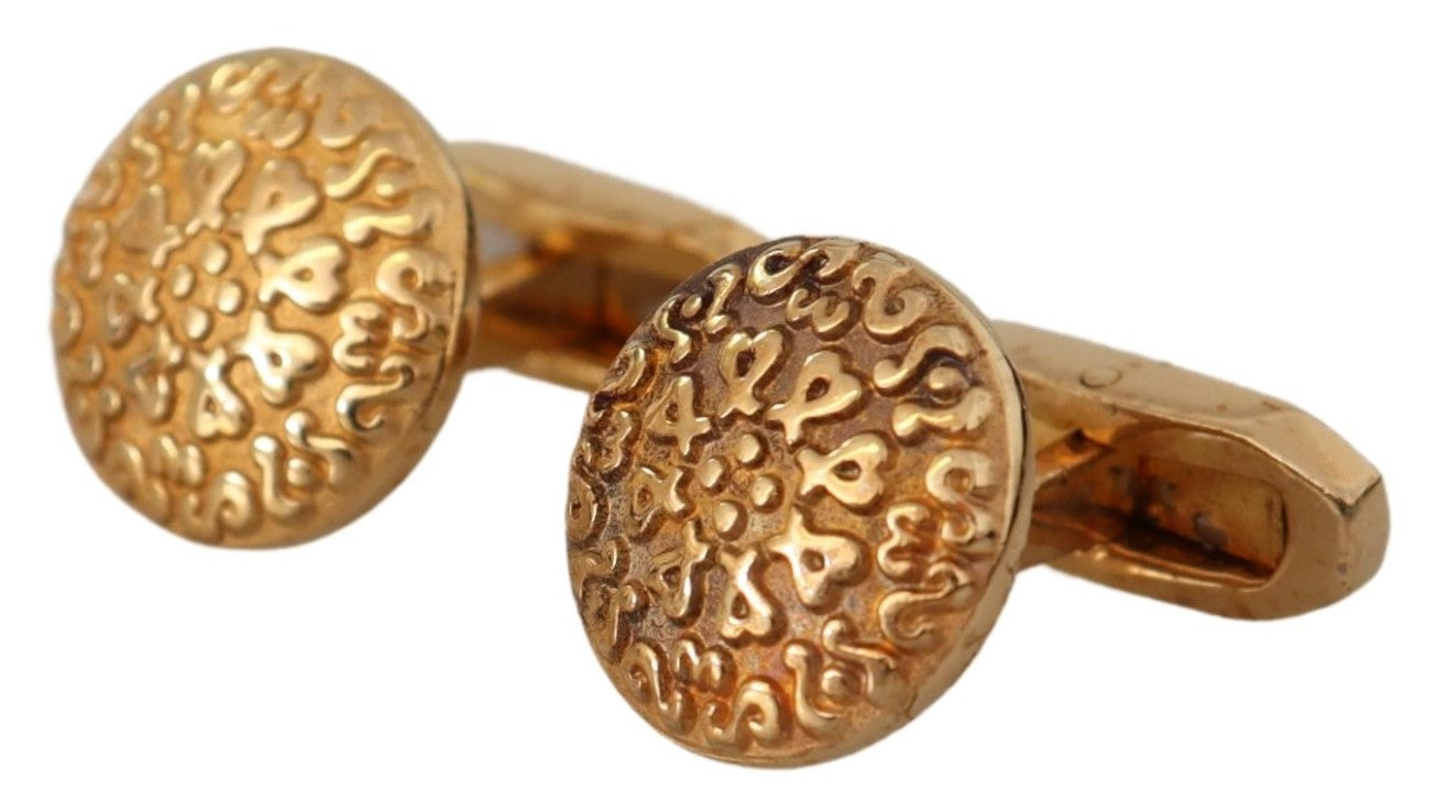 Dolce &amp; Gabbana Elegant cufflinks for men made of gold-plated brass