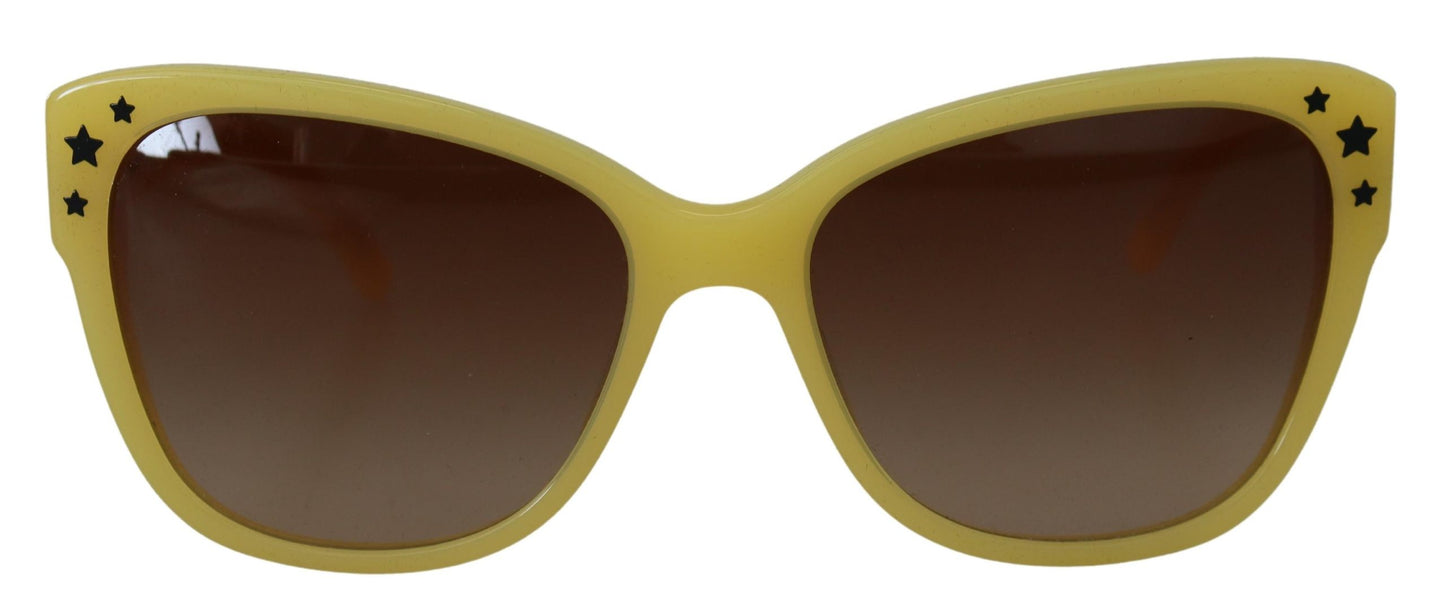 Dolce &amp; Gabbana Chic yellow acetate sunglasses with gradient