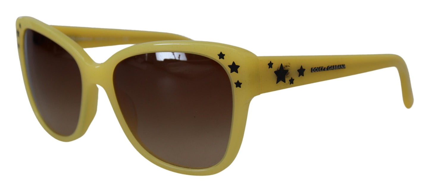 Dolce &amp; Gabbana Chic yellow acetate sunglasses with gradient