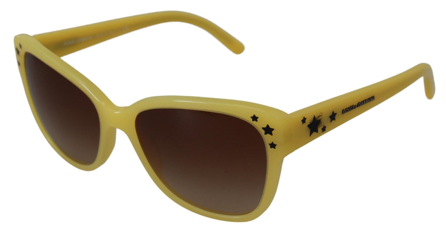 Dolce &amp; Gabbana Chic yellow acetate sunglasses with gradient