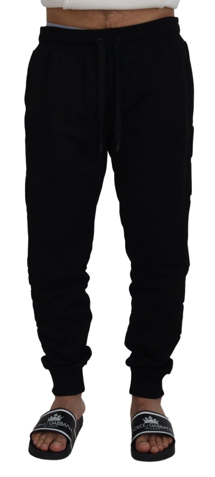 Dolce &amp; Gabbana Elegant Black Cotton Jogger Pants