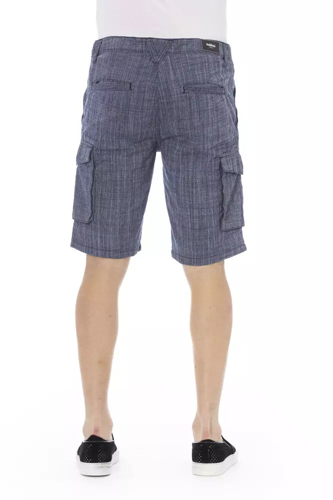 Baldinini Trend Blue Cotton Men Cargo Shorts