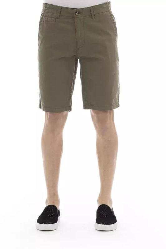 Baldinini Trend Army Cotton Men Bermuda Shorts