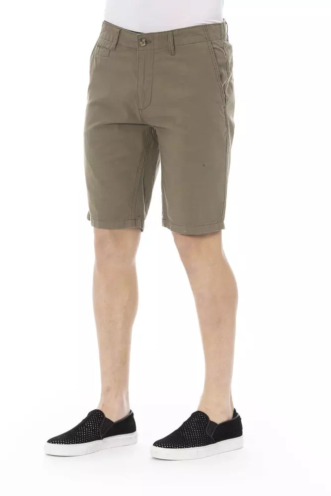 Baldinini Trend Army Cotton Men Bermuda Shorts