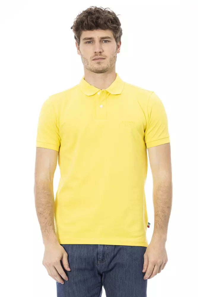 Baldinini Trend Yellow Cotton Polo for Men