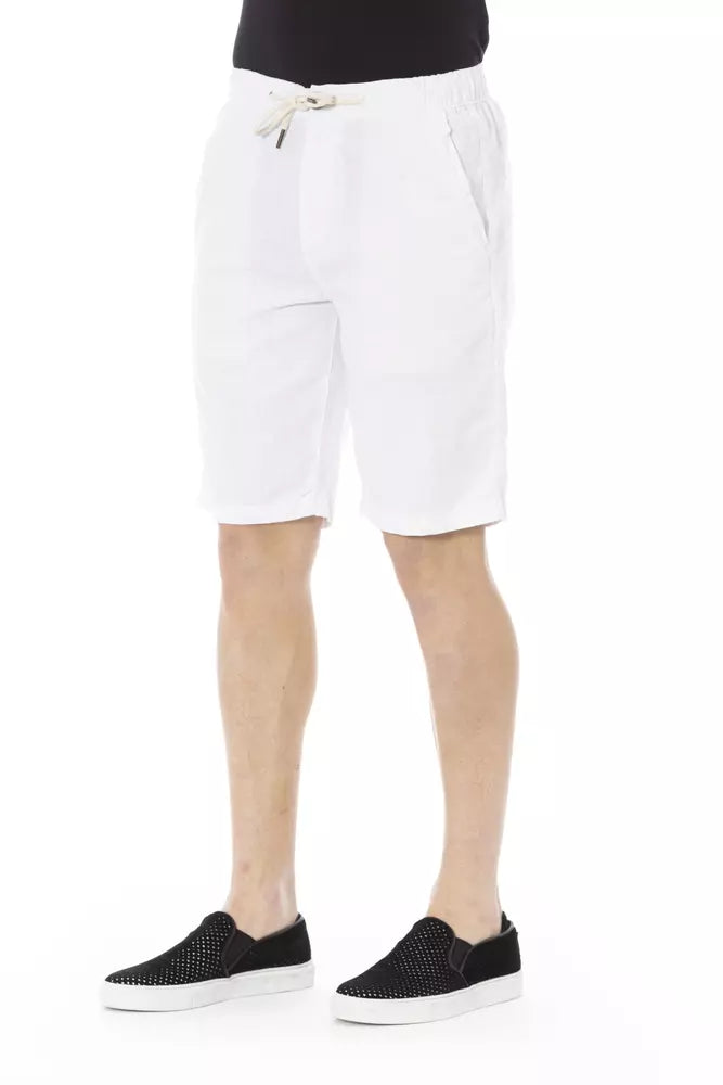 Baldinini Trend White Men's Cotton Bermuda Shorts