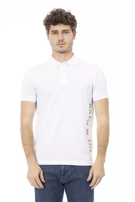 Baldinini Trend White Cotton Polo for Men