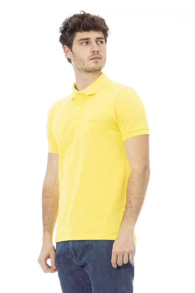 Baldinini Trend Yellow Cotton Polo for Men