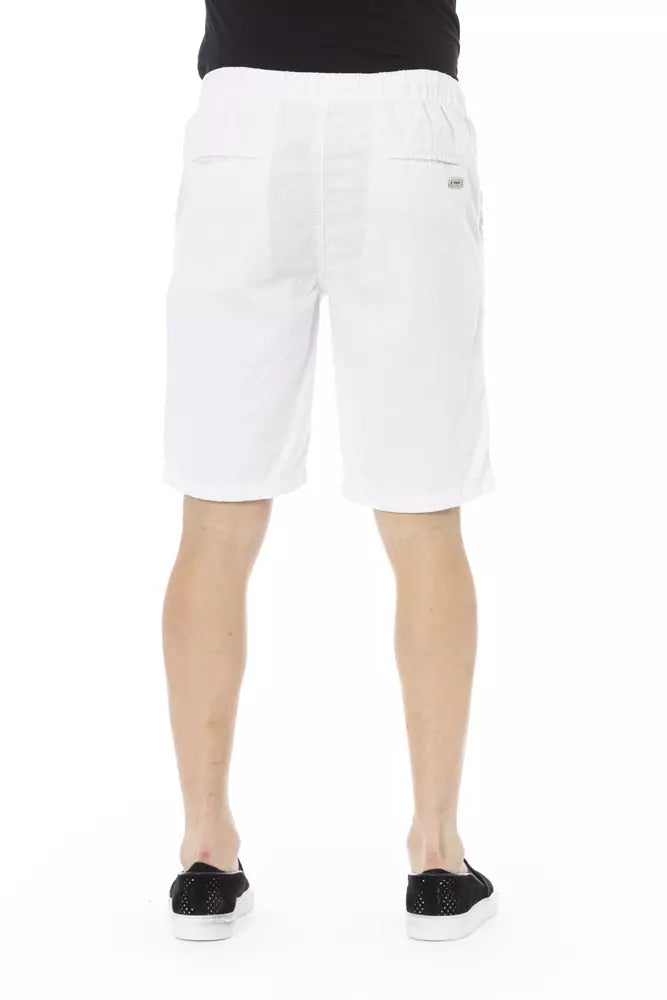 Baldinini Trend White Men's Cotton Bermuda Shorts