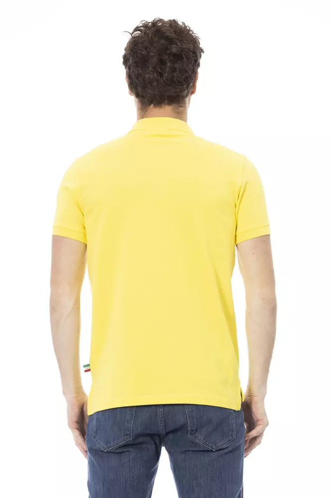 Baldinini Trend Yellow Cotton Polo for Men