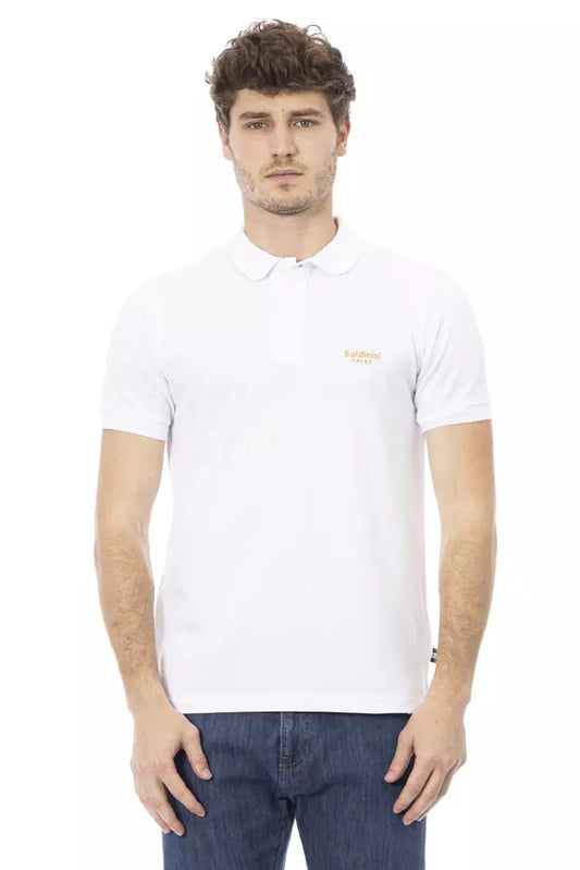 Baldinini Trend White Cotton Polo for Men