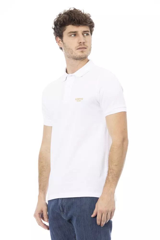 Baldinini Trend White Cotton Polo for Men