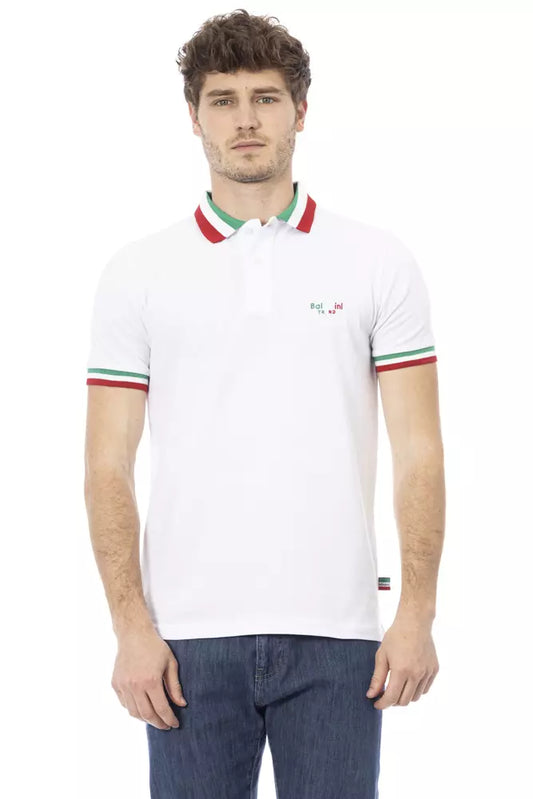 Baldinini Trend White Cotton Polo for Men