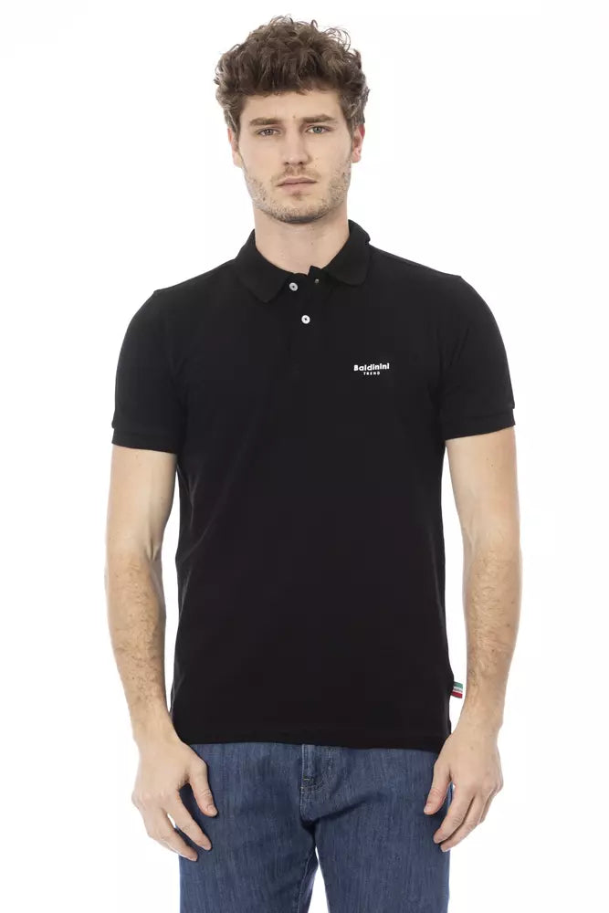 Baldinini Trend Black Cotton Polo Shirt for Men