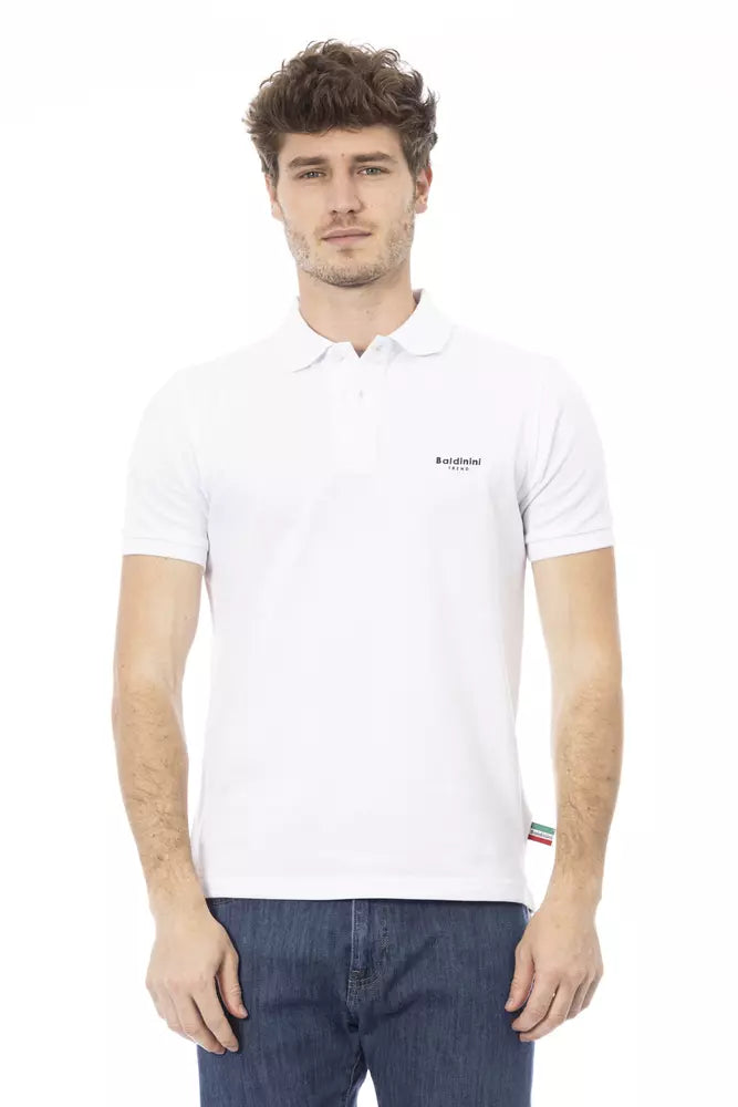 Baldinini Trend White Cotton Polo for Men