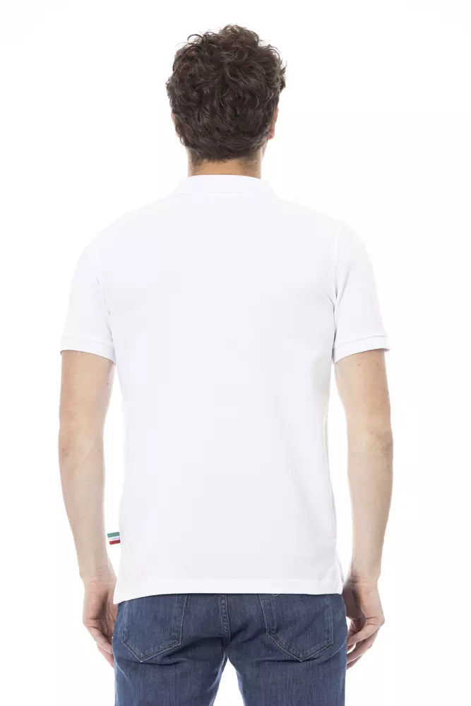 Baldinini Trend White Cotton Polo for Men