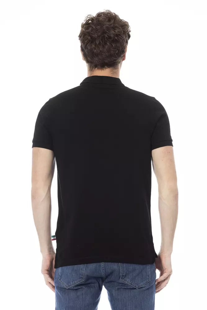 Baldinini Trend Black Cotton Polo Shirt for Men