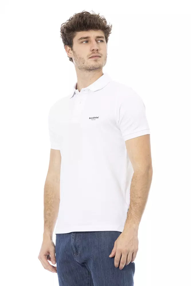 Baldinini Trend White Cotton Polo for Men