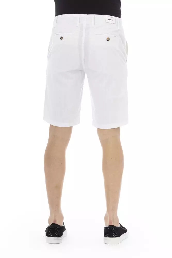 Baldinini Trend White Cotton Men's Bermuda Shorts