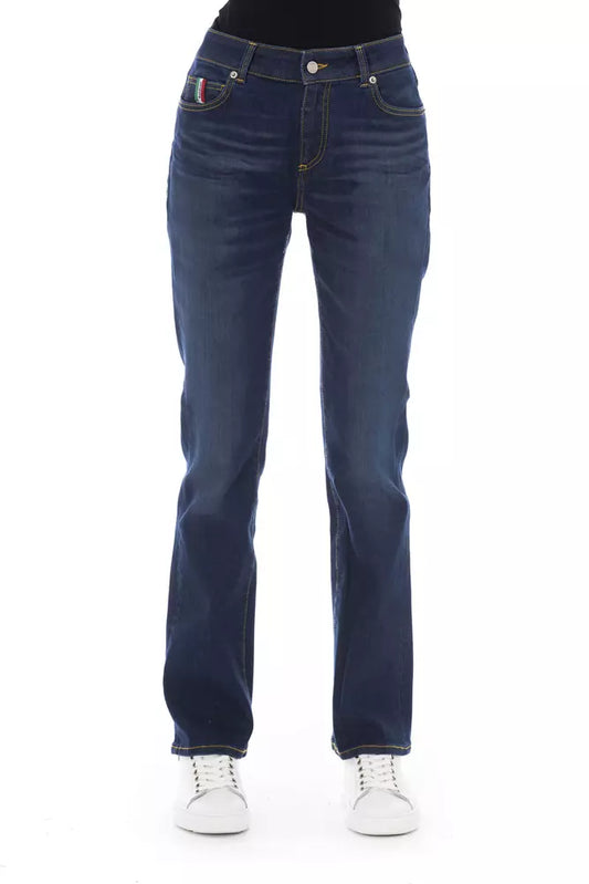 Baldinini Trend Blaue Baumwolle Damenjeans