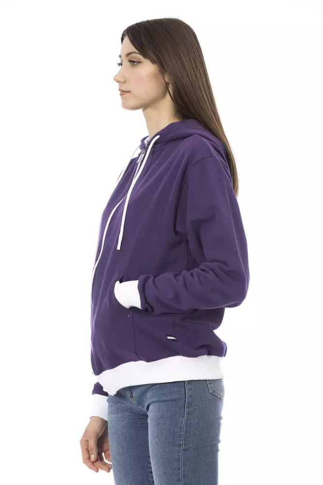 Baldinini Trend Purple Cotton Women's Sweater