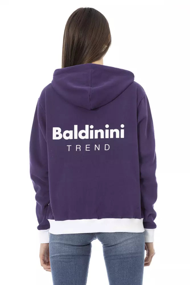 Baldinini Trend Purple Cotton Women's Sweater