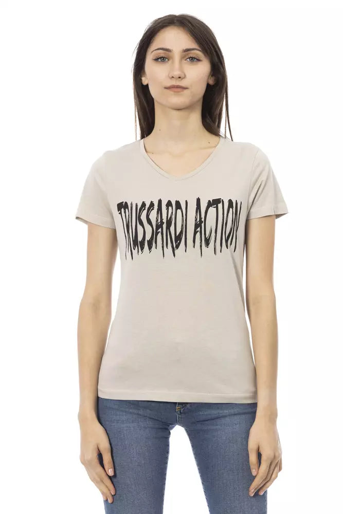 Trussardi Action Beige Cotton Women's Top