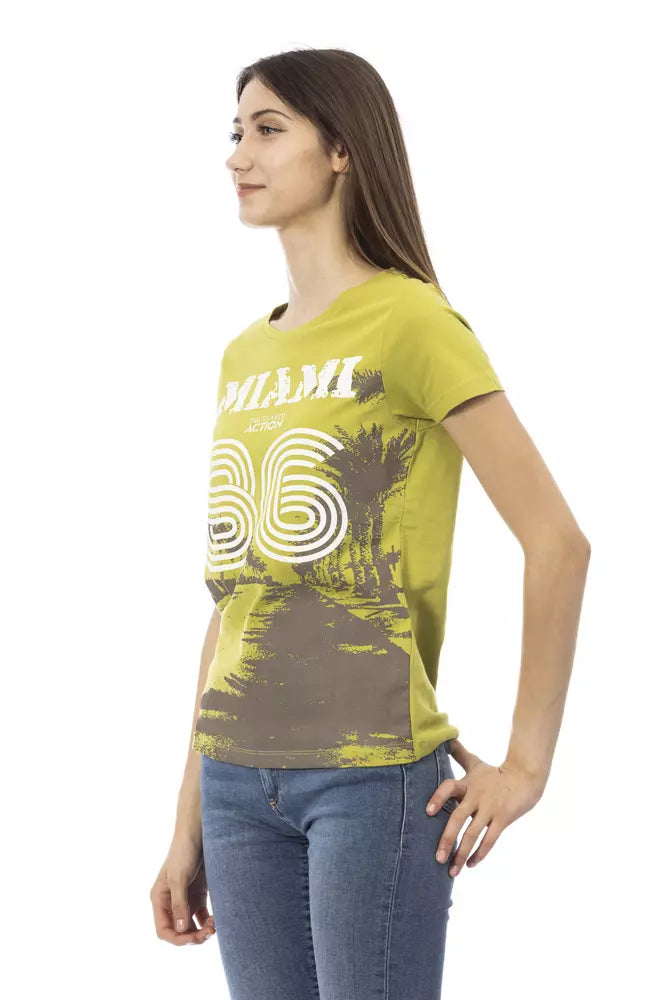 Trussardi Action Green Cotton Top for Women