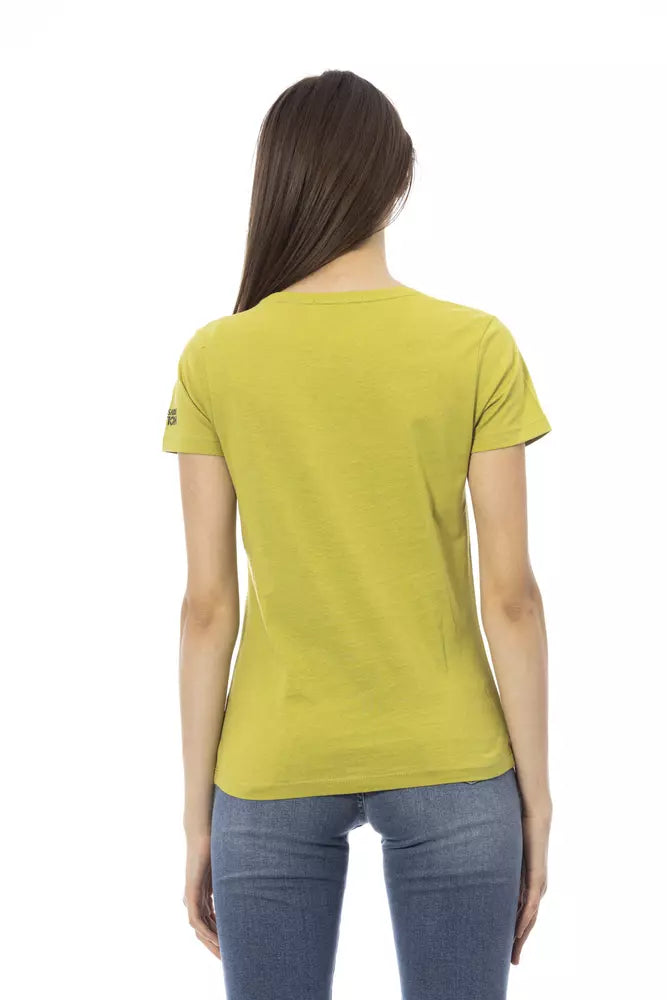 Trussardi Action Green Cotton Top for Women