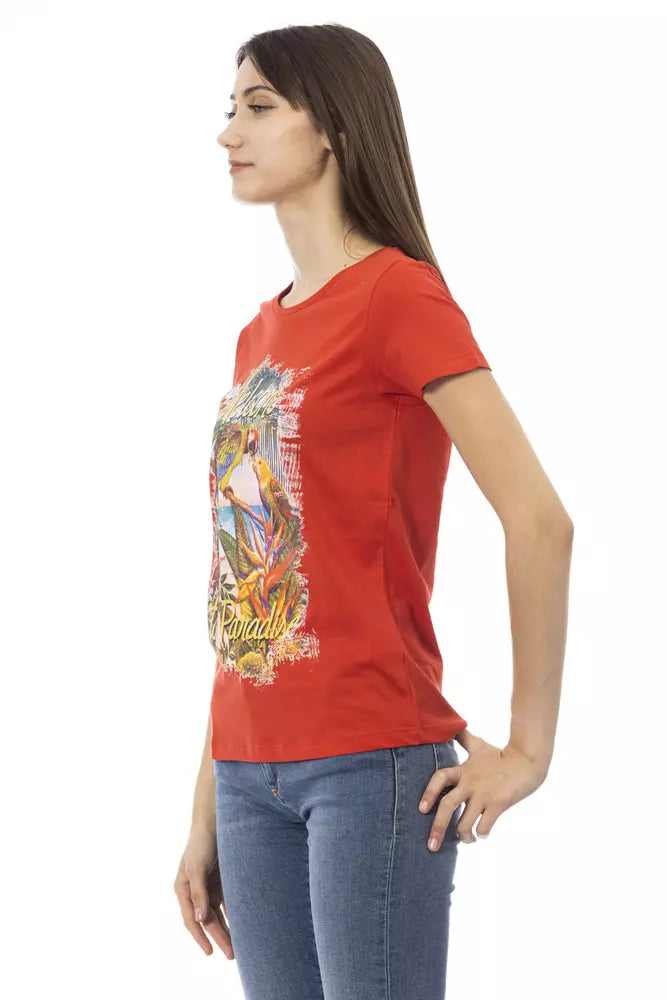 Trussardi Action Red Cotton Top for Women