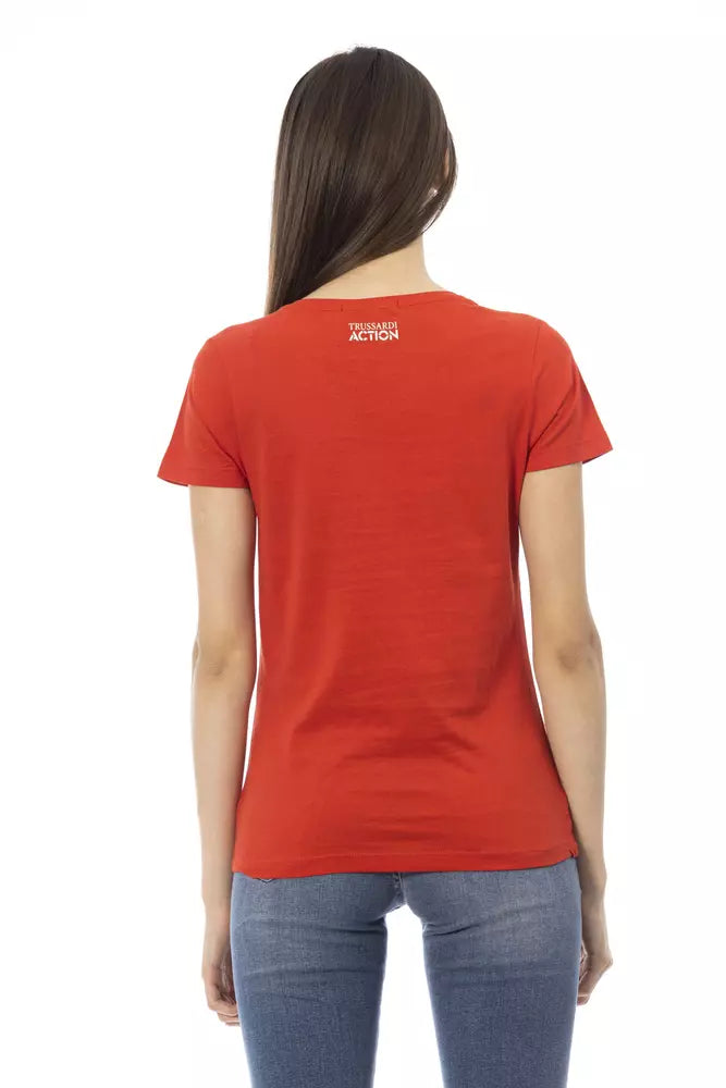 Trussardi Action Red Cotton Top for Women