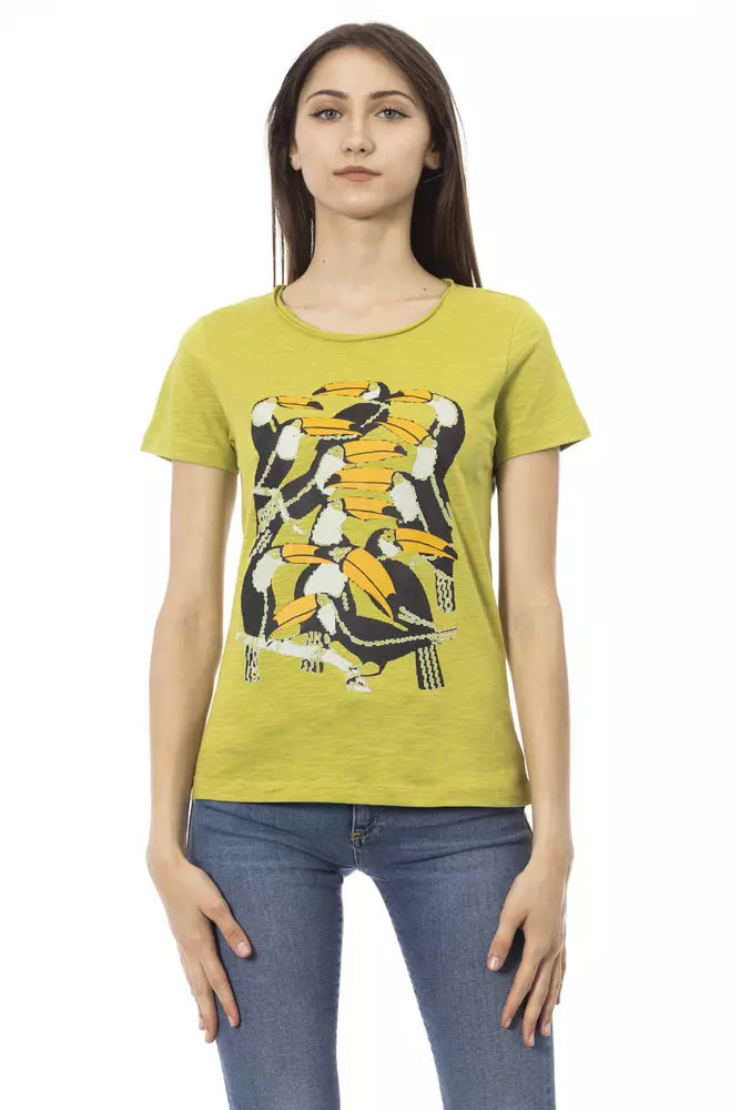 Trussardi Action Green Cotton T-Shirt for Women