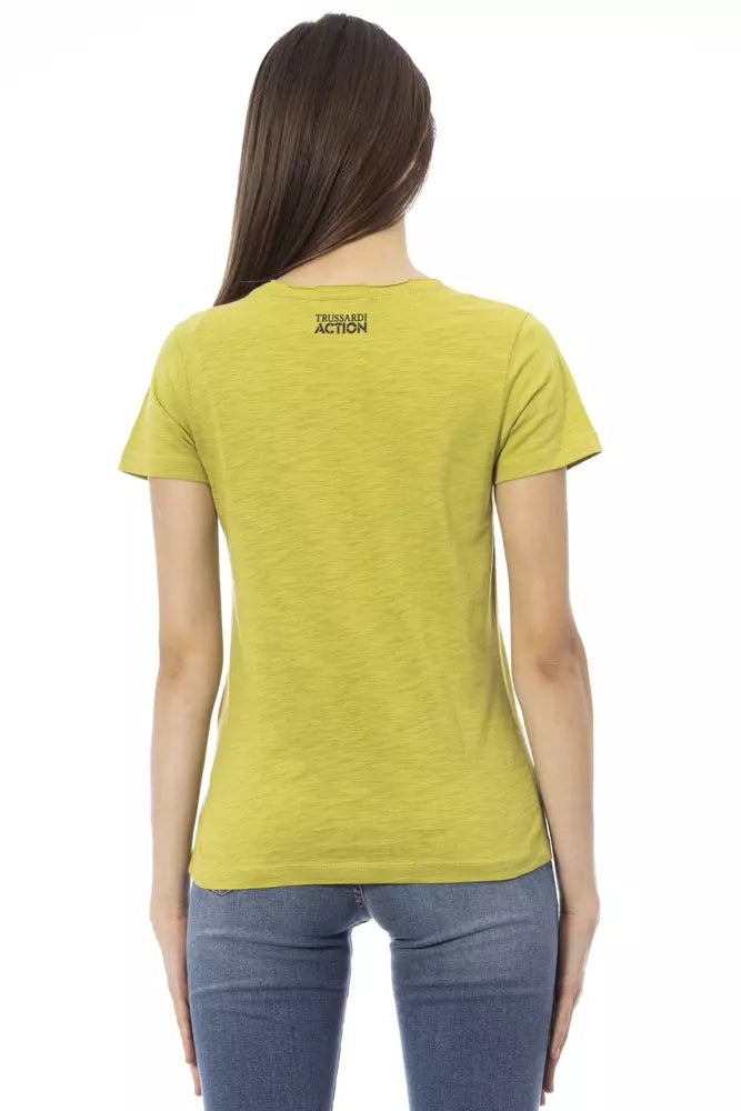 Trussardi Action Green Cotton T-Shirt for Women