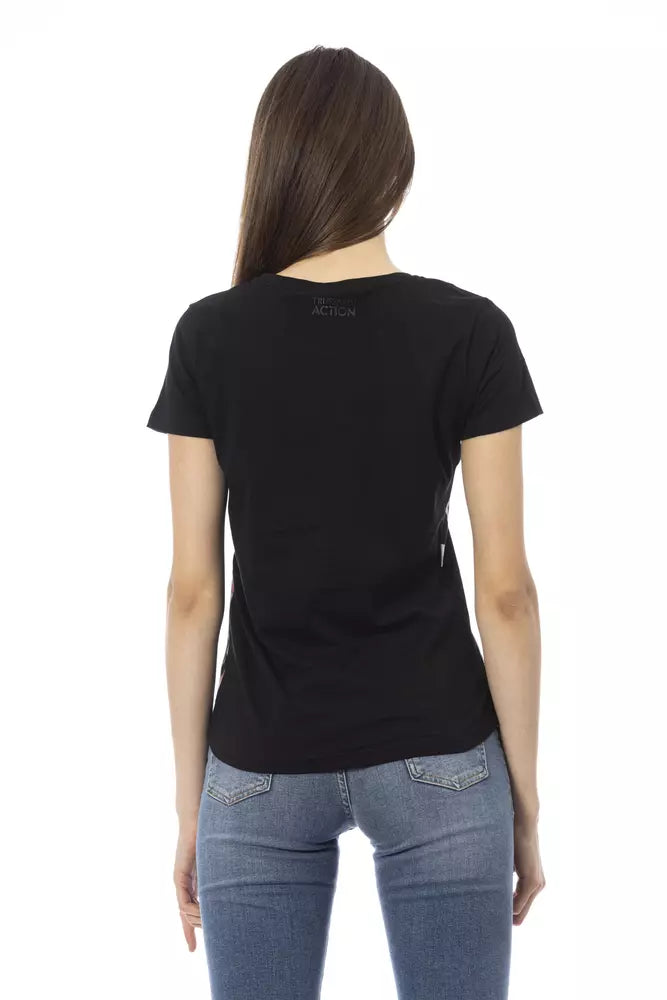 Trussardi Action Chic Schwarz Kurzarm Rundhalsausschnitt Tee