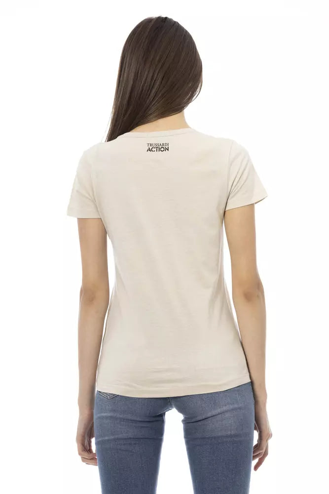 Trussardi Action Beige Baumwolle Frauen T-Shirt