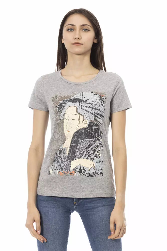 Trussardi Action "Gray Cotton Top for Women"