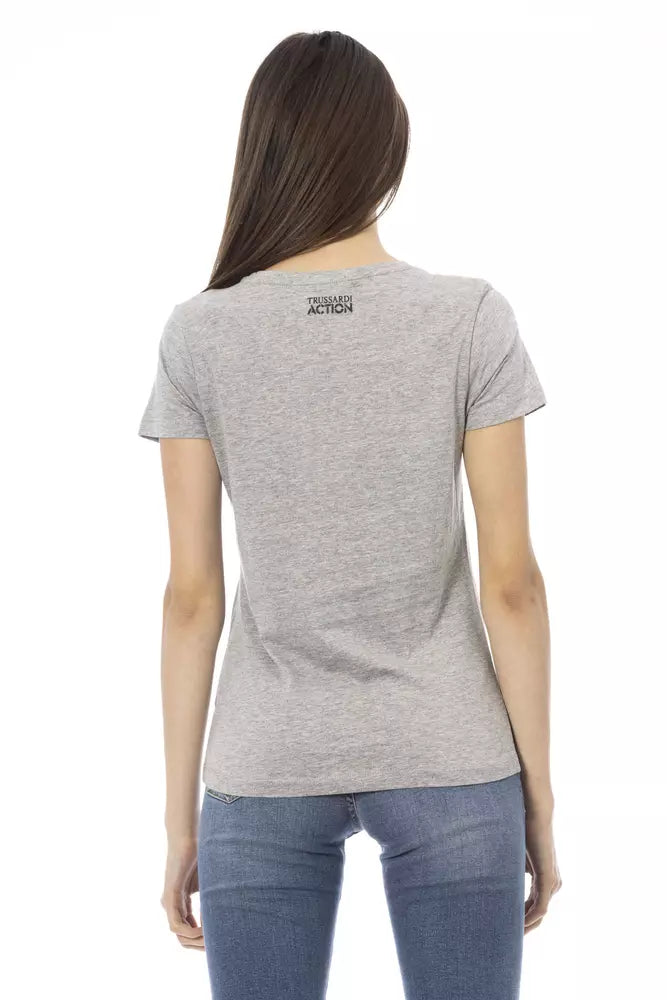 Trussardi Action "Gray Cotton Top for Women"