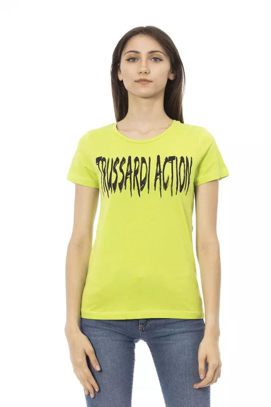 Trussardi Action Green Cotton Top for Women