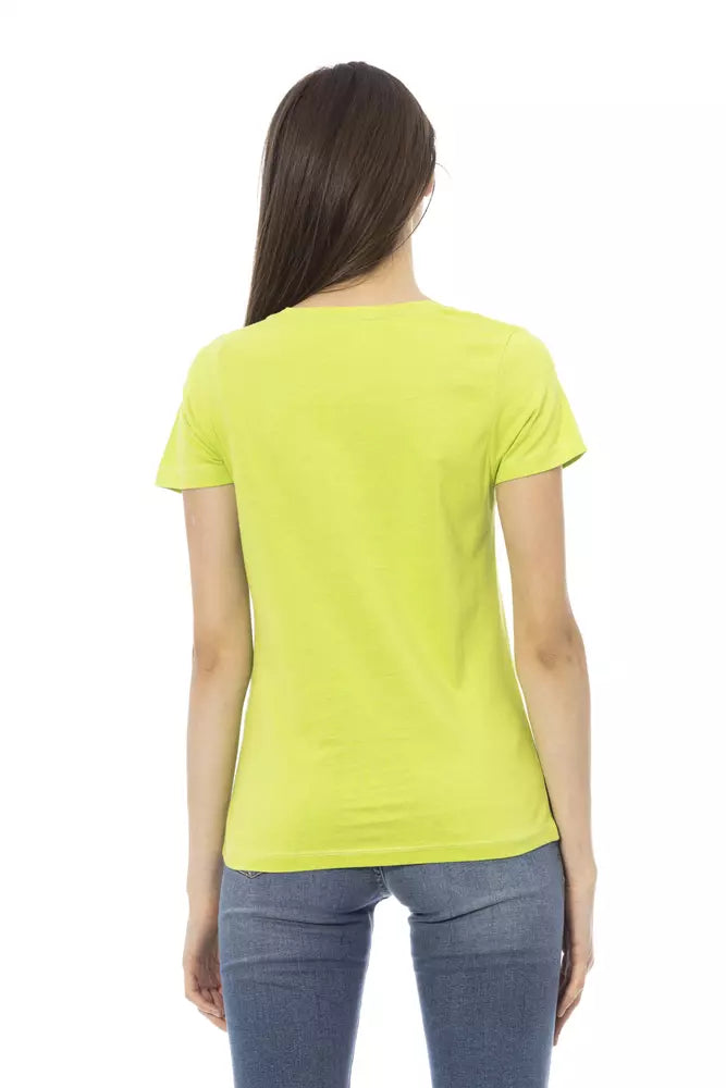 Trussardi Action Green Cotton Top for Women