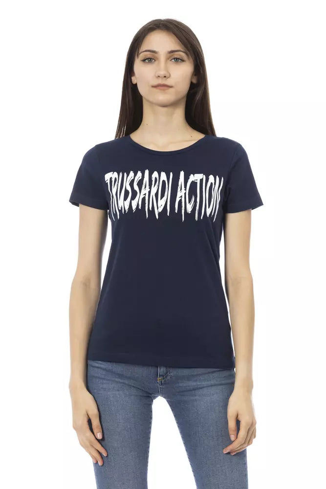 Trussardi Action T-shirt in blue cotton for women