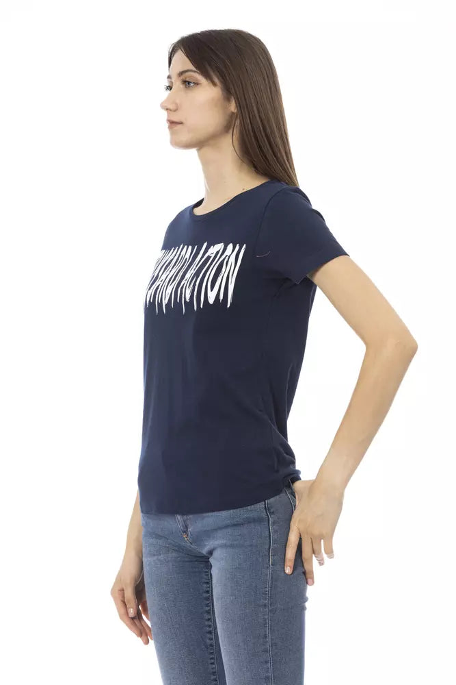 Trussardi Action T-shirt in blue cotton for women