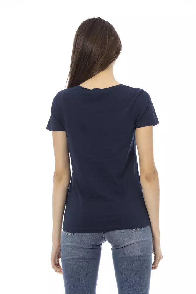 Trussardi Action T-shirt in blue cotton for women