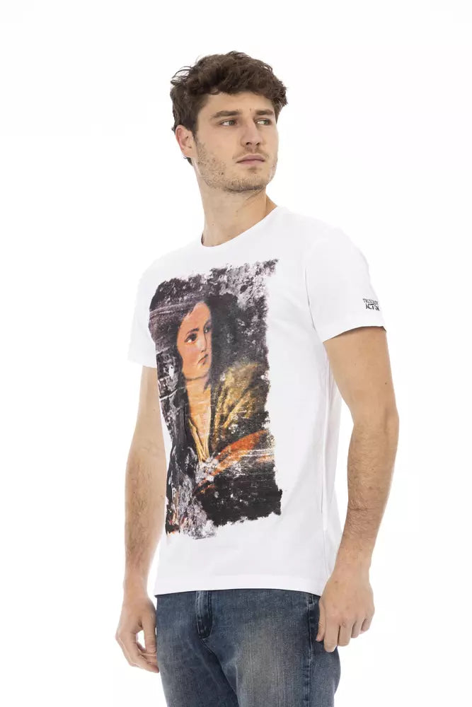 Trussardi Action Weißes Baumwolle Männer T-Shirt