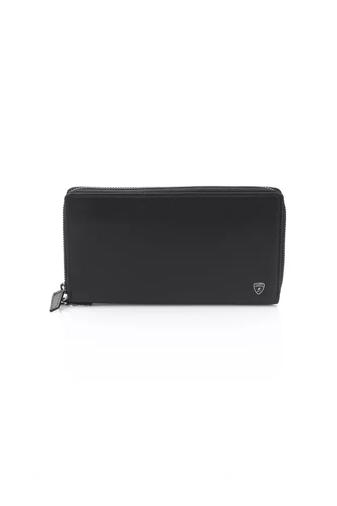 Automobili Lamborghini Black Calfskin Men's Wallet