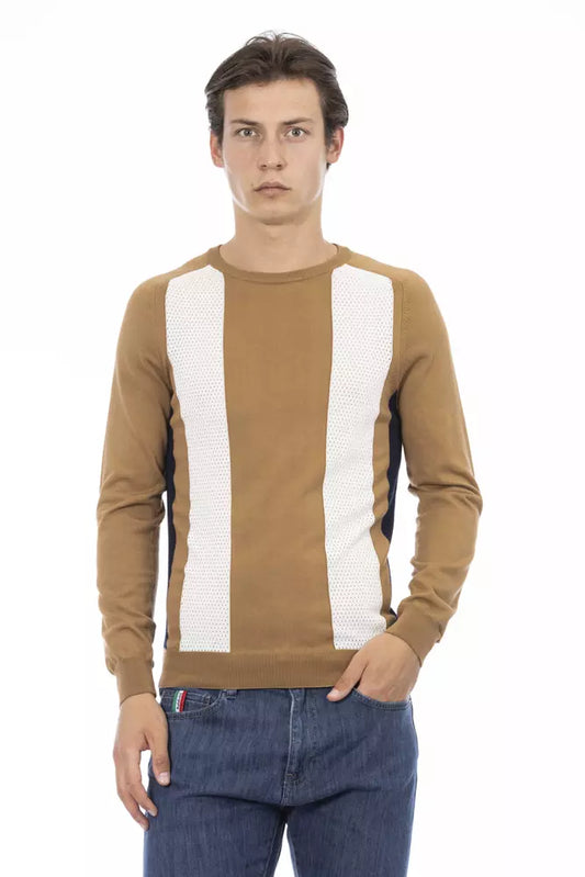 Baldinini Trend Brown Cotton Sweater for Men