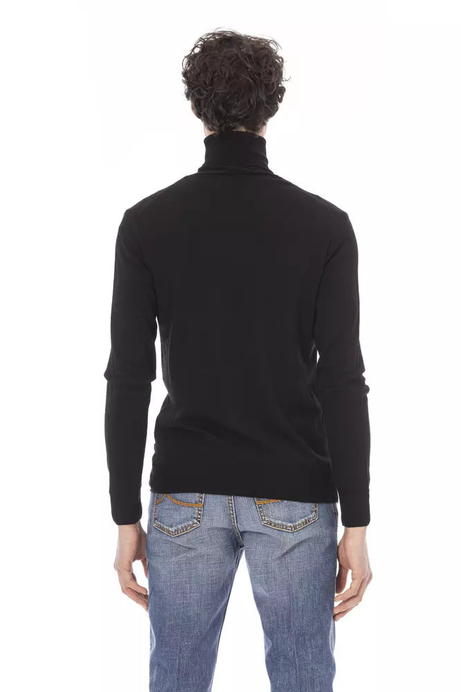 Baldinini Trend Schwarzer Stoff Männer Pullover