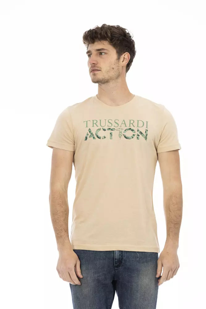 Trussardi Action Beige Baumwolle Männer T-Shirt